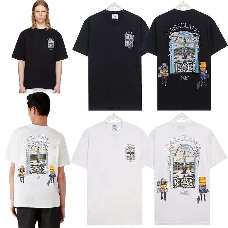 Casablanca graphic-print Cotton T-shirt Black/White Casablanca #A53440 Casablanca graphic-print Cotton T-shirt Black/White Casablanca #A53440