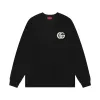 Gucci Cream/Black Sweatshirt With Iconic Interlocking G Logo For Timeless Luxury Style #A54297 Gucci Cream/Black Sweatshirt With Iconic Interlocking G Logo For Timeless Luxury Style #A54297