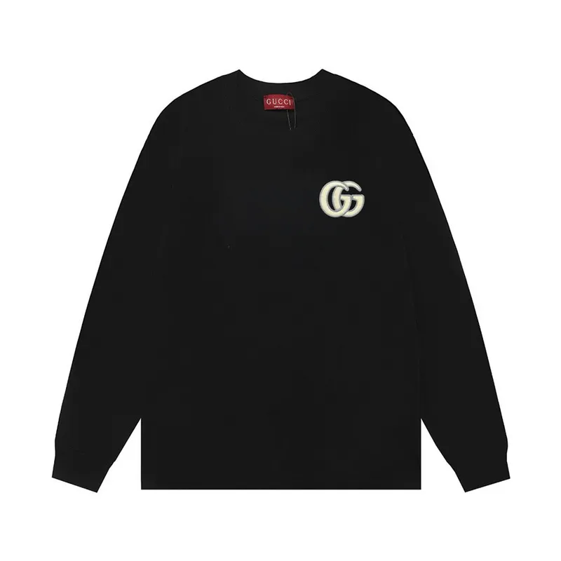 Gucci Cream/Black Sweatshirt With Iconic Interlocking G Logo For Timeless Luxury Style #A54297 Gucci Cream/Black Sweatshirt With Iconic Interlocking G Logo For Timeless Luxury Style #A54297