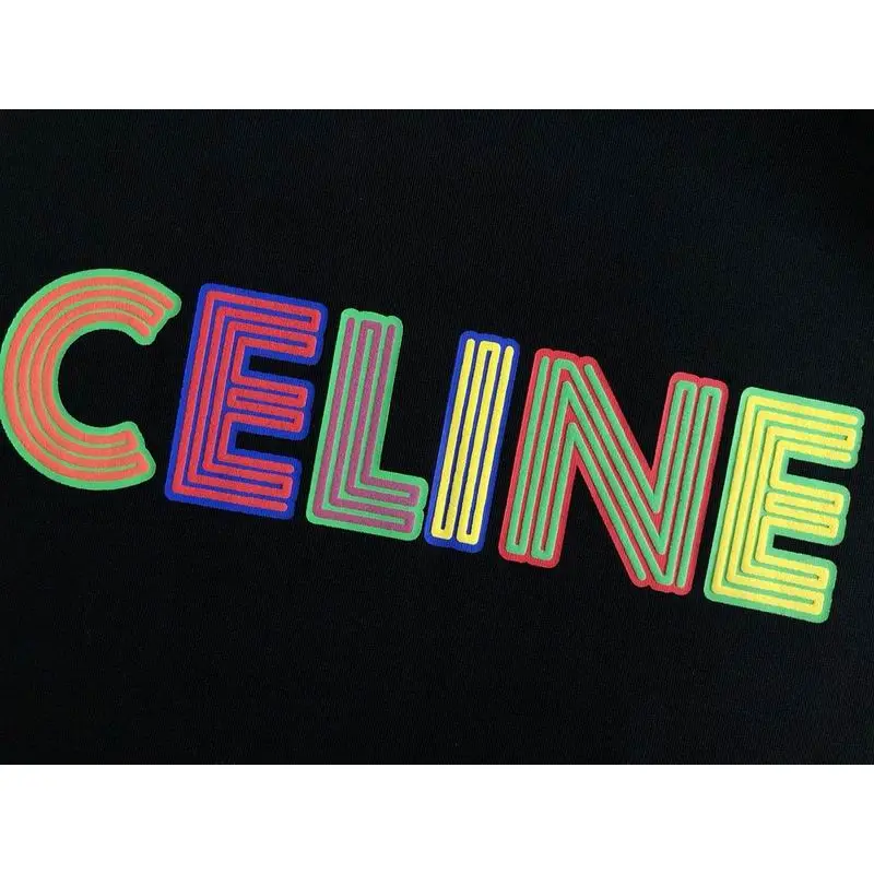Celine T-Shirts for MEN Black/White #A46957