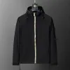 Burberry Mens Black Hooded Windbreaker Jacket with Brand Emblem #A54306