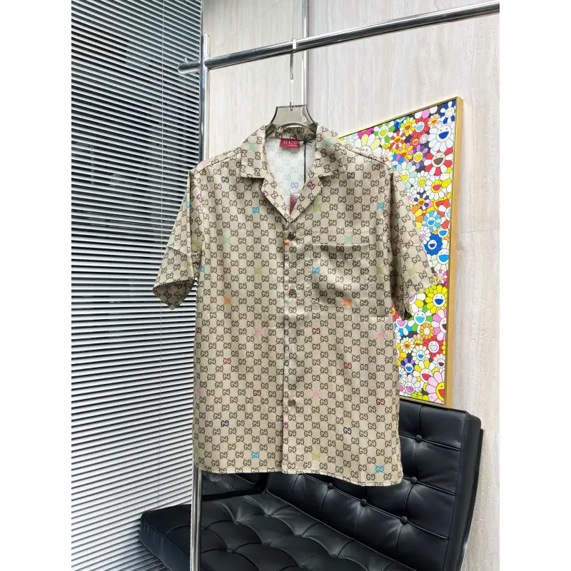 Gucci shirts for Gucci short-sleeved shirts for men #A53174 Gucci shirts for Gucci short-sleeved shirts for men #A53174
