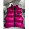 Ca*Goose Black logo Cypress Puffer Series Fitted Solid Color Glossy High Neck Sleeveless Windproof Down Jacket #A57848