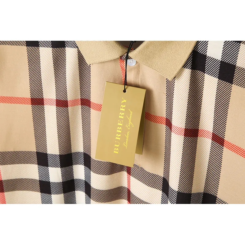 Burberry Classic Checkered Pure Cotton Short-Sleeved Polo for MEN #A33923