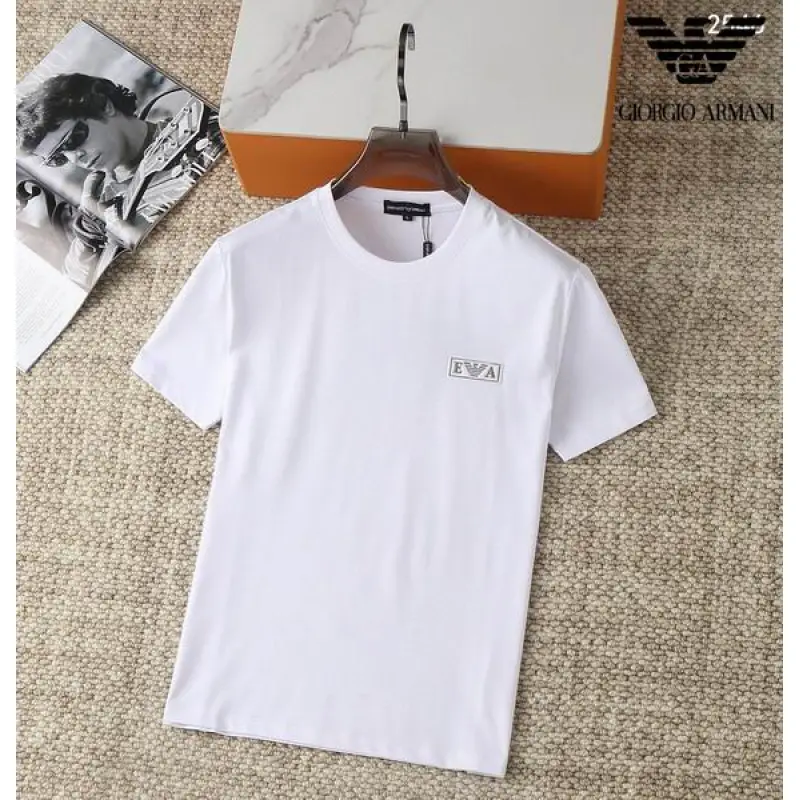 Arm*ni T-Shirts for MEN Crew Neck Black/White/Khaki/Grey/Blue Printing #A46468
