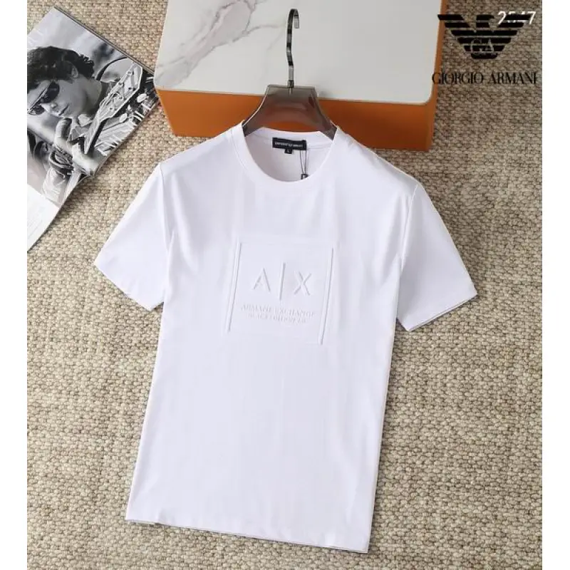 Arm*ni T-Shirts for MEN Crew Neck Black/White/Khaki/Grey/Blue Printing #A46468