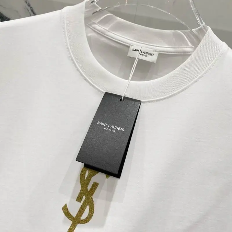 YSL T-Shirts for MEN Black/White #A47062