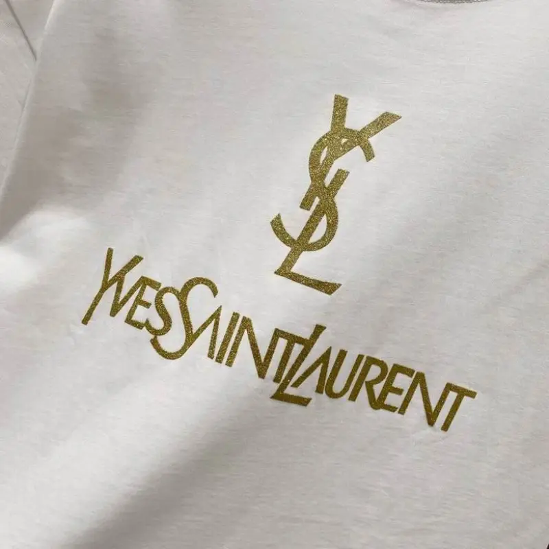 YSL T-Shirts for MEN Black/White #A47062