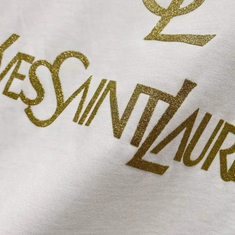 YSL T-Shirts for MEN Black/White #A47062