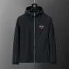 Fendi Mens Hooded Windbreaker Jacket with Embroidered Logo #A54234