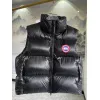 Ca*Goose Black logo Cypress Puffer Series Fitted Solid Color Glossy High Neck Sleeveless Windproof Down Jacket #A57854 Ca*Goose Black logo Cypress Puffer Series Fitted Solid Color Glossy High Neck Sleeveless Windproof Down Jacket #A57854