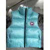 Ca*Goose Black logo Cypress Puffer Series Fitted Solid Color Glossy High Neck Sleeveless Windproof Down Jacket #A57852