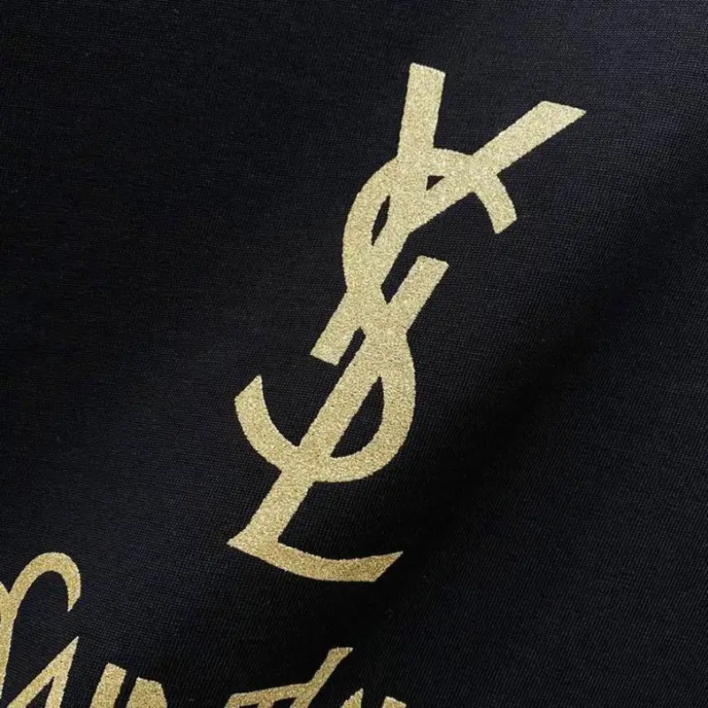 YSL T-Shirts for MEN Black/White #A47062