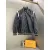 Givenchy Black Leather Bomber Jacket with Iconic White Logo Detailing #A54606