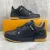 Louis Vuitton Black Leather Low Top Sneakers for Men and Women #A54332