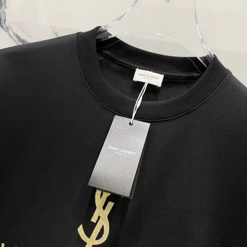 YSL T-Shirts for MEN Black/White #A47062
