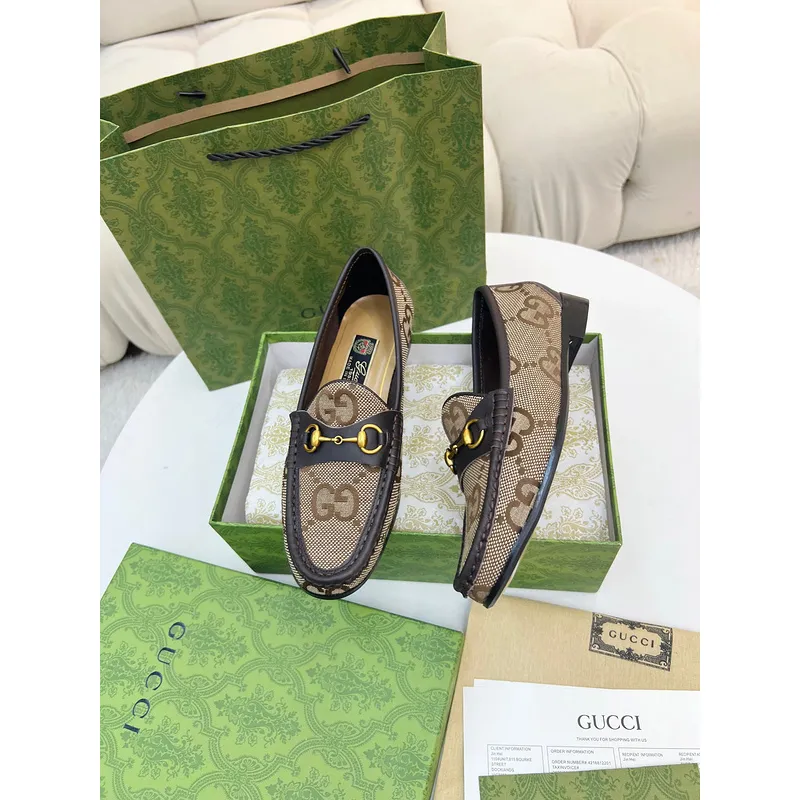 Gucci Shoes for Women Horsebit Loafers #A48779