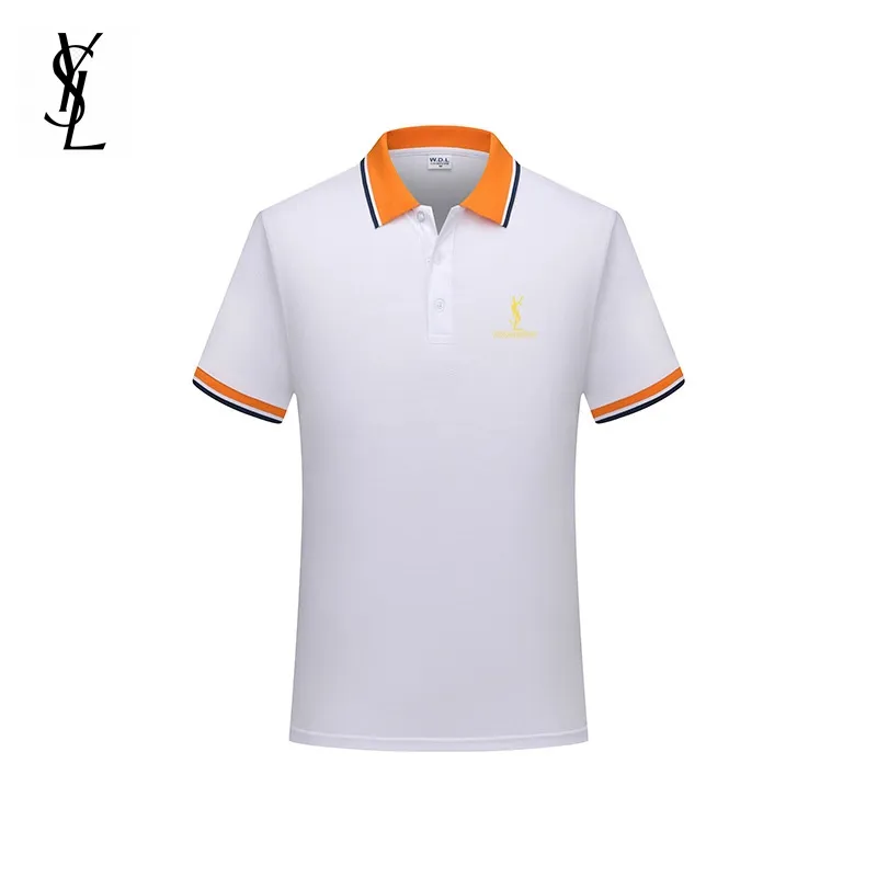 YSL T-Shirts Polo for MEN Black/White/Red/Green/Grey #A46706
