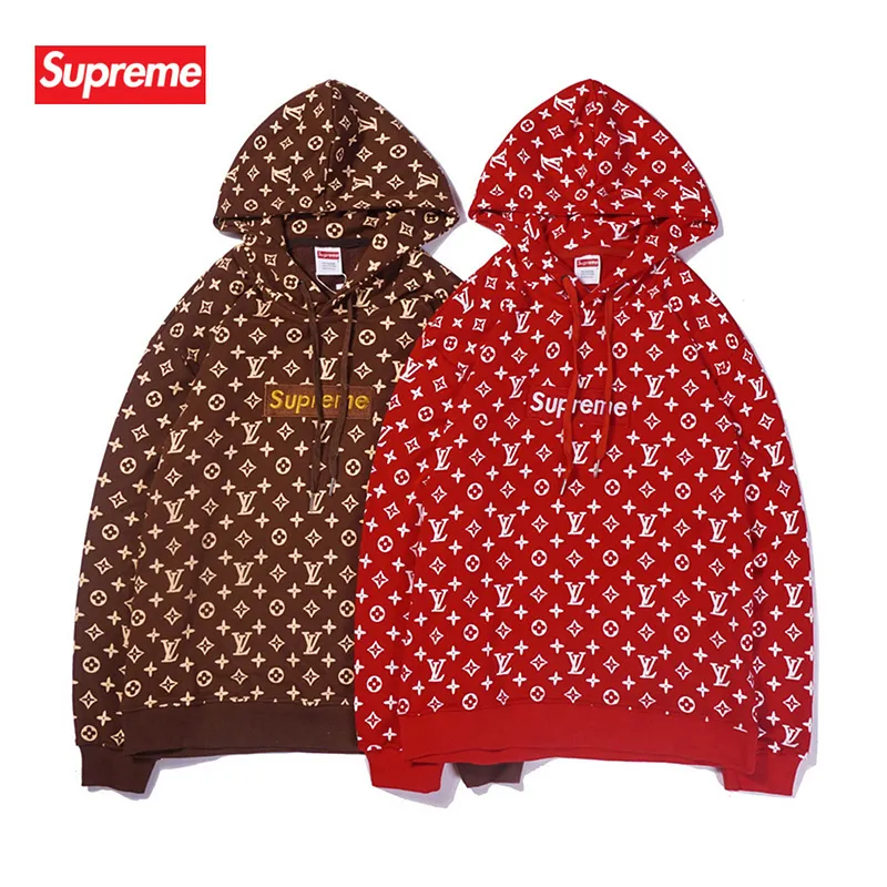 Supreme LV Hoodies for Men Women in Red coffee #99117748 Supreme LV Hoodies for Men Women in Red coffee #99117748