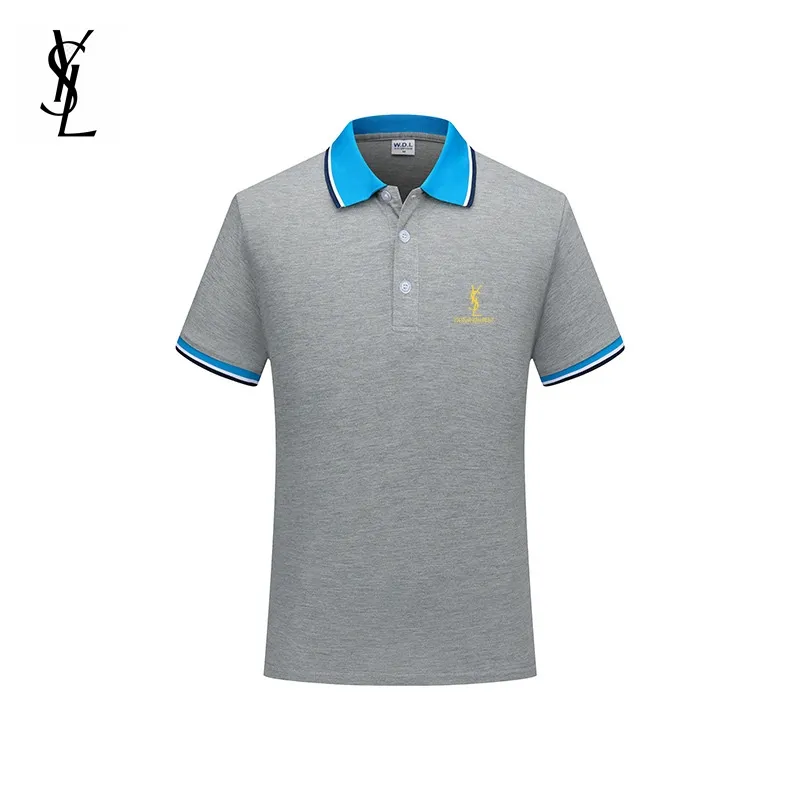 YSL T-Shirts Polo for MEN Black/White/Red/Green/Grey #A46706