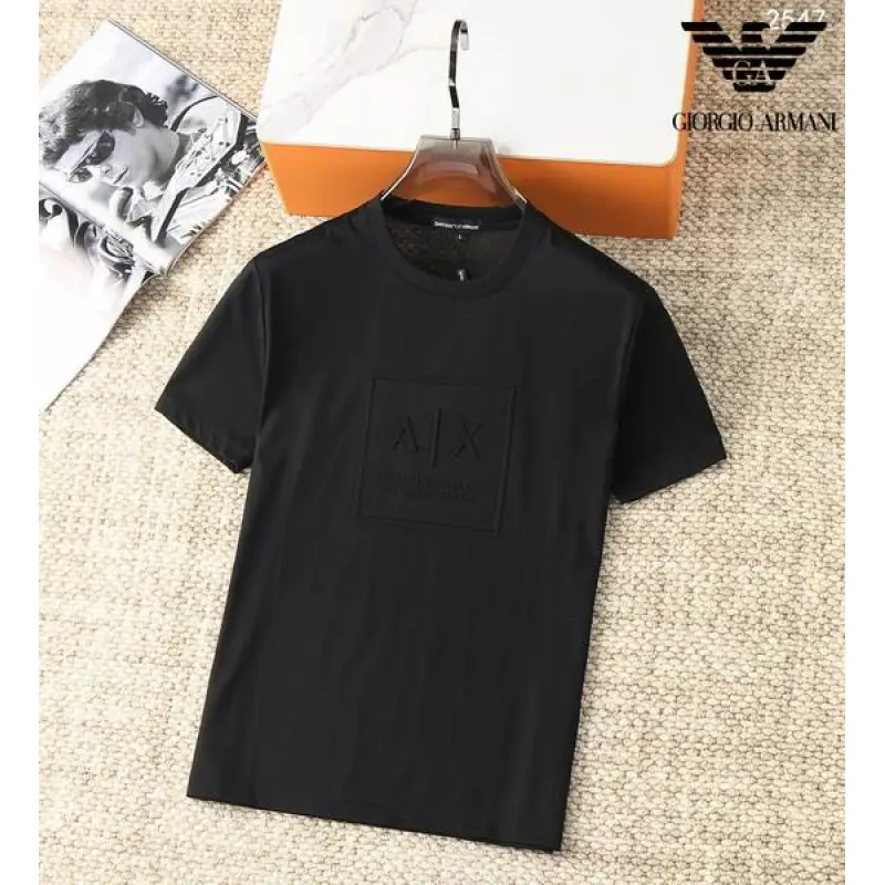 Arm*ni T-Shirts for MEN Crew Neck Black/White/Khaki/Grey/Blue Printing #A46468