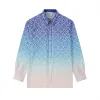 Casablanca Shirts Jacquard Gradient Long Sleeve Silk Shirt #A53731
