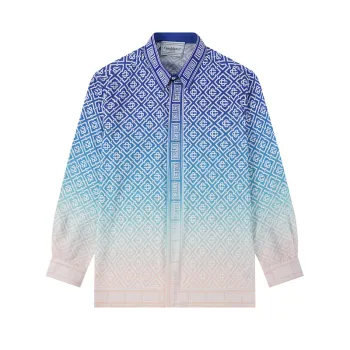 Casablanca Shirts Jacquard Gradient Long Sleeve Silk Shirt #A53731
