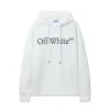 Off - White Classic Logo Print White Hoodie for Fashion Enthusiasts #A54446