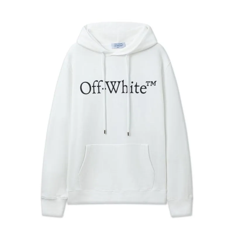 Off - White Classic Logo Print White Hoodie for Fashion Enthusiasts #A54446