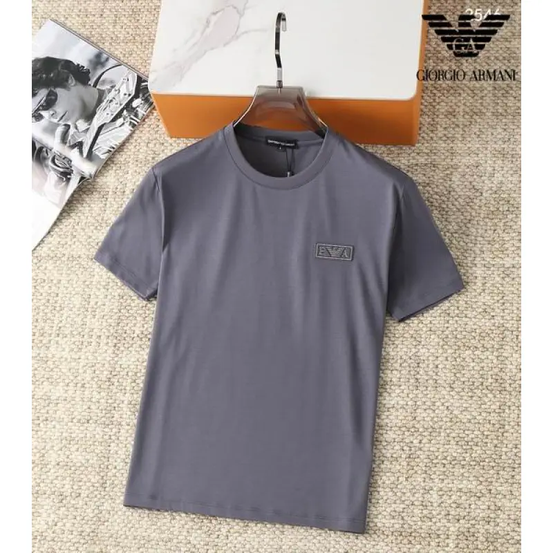 Arm*ni T-Shirts for MEN Crew Neck Black/White/Khaki/Grey/Blue Printing #A46468