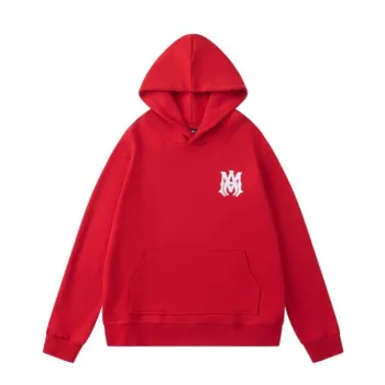 White/Black/Red AMIRI Hoodie With Bold Back Logo For Stylish Casual Outfits #A54407