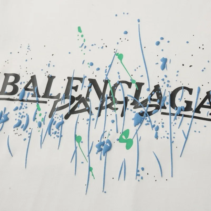 Balenciaga Distressed Logo Graphic T-Shirt #A46389 Balenciaga Distressed Logo Graphic T-Shirt #A46389