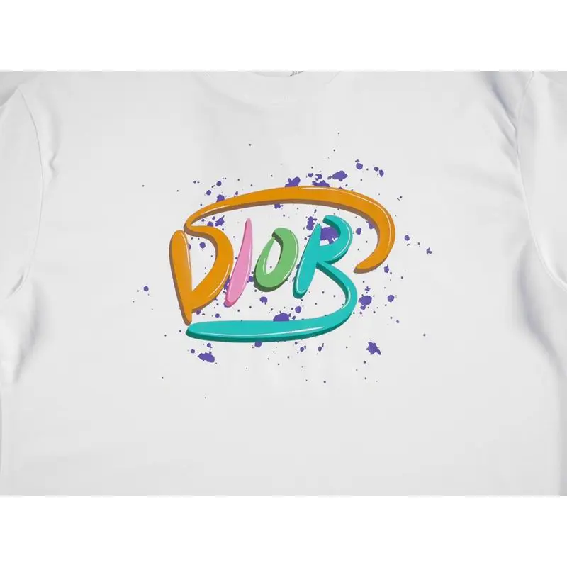 D-ior T-shirts for men Color logo #A47037