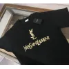YSL T-Shirts for MEN Black/White #A53132