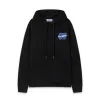 Off - White Black Hoodie With Colorful Embroidered Logo for Streetwear Fans #A54451