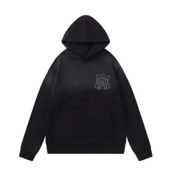 Amiri Black Hoodie With Embellished AMIRI HOLLYWOOD And Logo Design #A54432