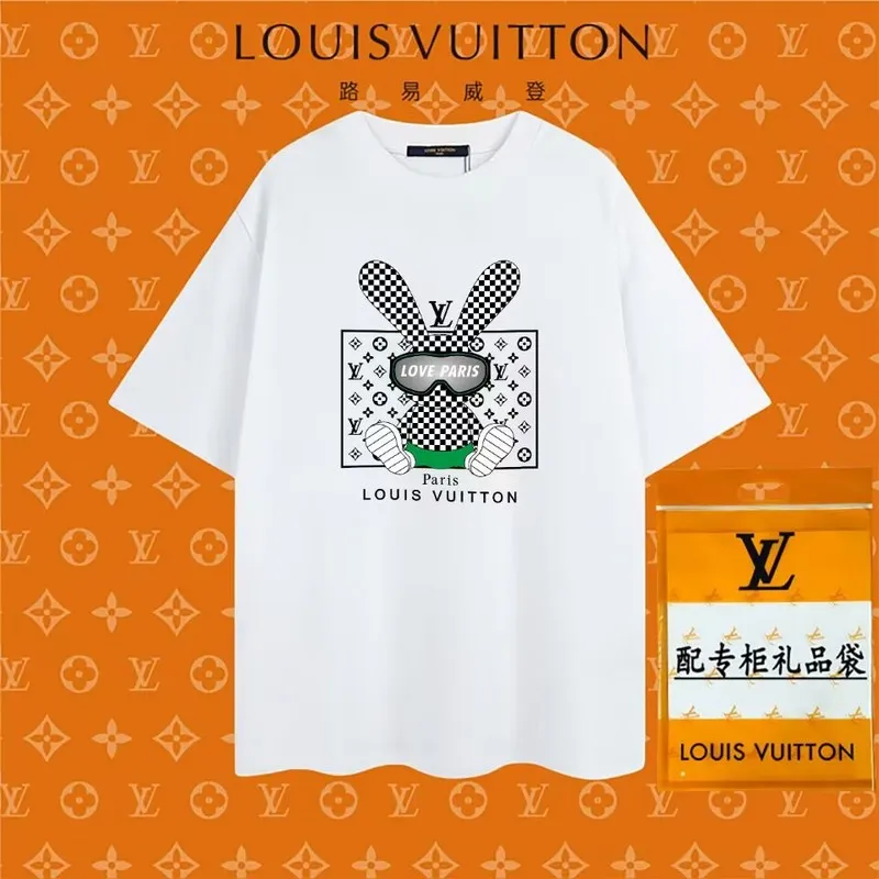 Louis Vuitton T-Shirts AAA Quality White/Black #A26309