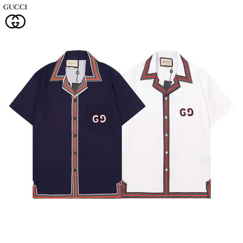 Gucci shirts for Gucci short-sleeved shirts for men #999925885 Gucci shirts for Gucci short-sleeved shirts for men #999925885