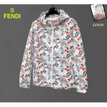 Fendi Designer Floral   Logo Print Windbreaker - Unisex Sun Protection Jacket #A53154