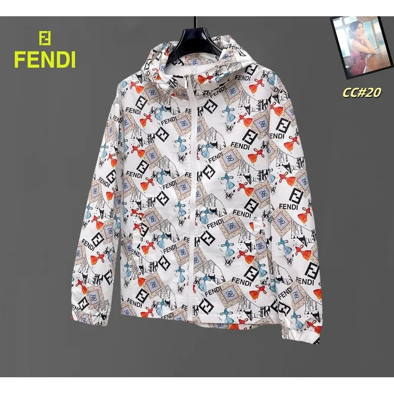 Fendi Designer Floral   Logo Print Windbreaker - Unisex Sun Protection Jacket #A53154