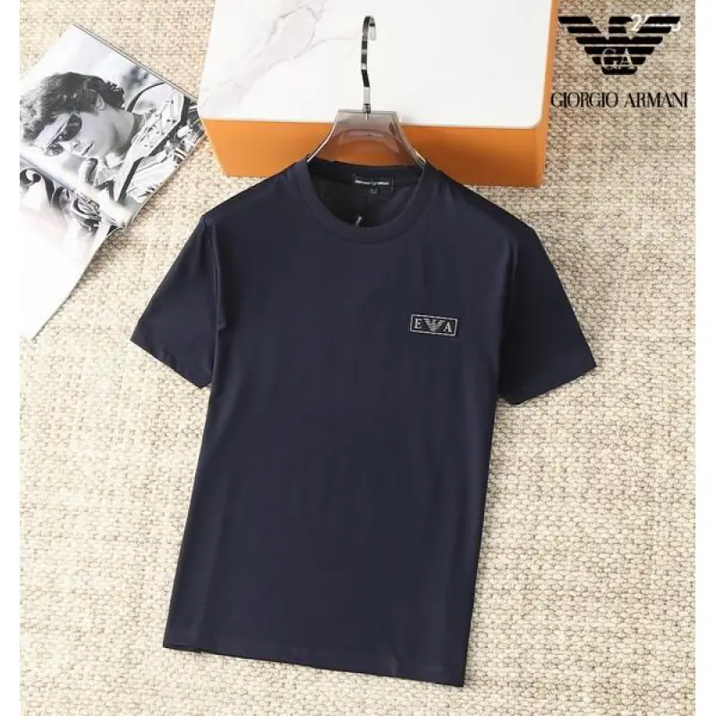 Arm*ni T-Shirts for MEN Crew Neck Black/White/Khaki/Grey/Blue Printing #A46468