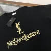 YSL T-Shirts for MEN Black/White #A53132