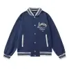 Amiri Navy Blue Varsity Jacket With Embroidered Logo And Striped Details #A54437
