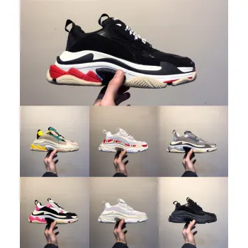 2021 Luxury Platform Ace 17FW men women Triple s Gym Red Blue Triple Black Low Old Dad Vintage Casual shoes Triple-S Sneakers #9130732
