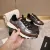 Chanel Metallic Silver Brown Sneakers #A54346
