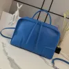 Loewe Amazona 180 Blue Leather Top Handle Bag 34.5x14x27cm #A64991