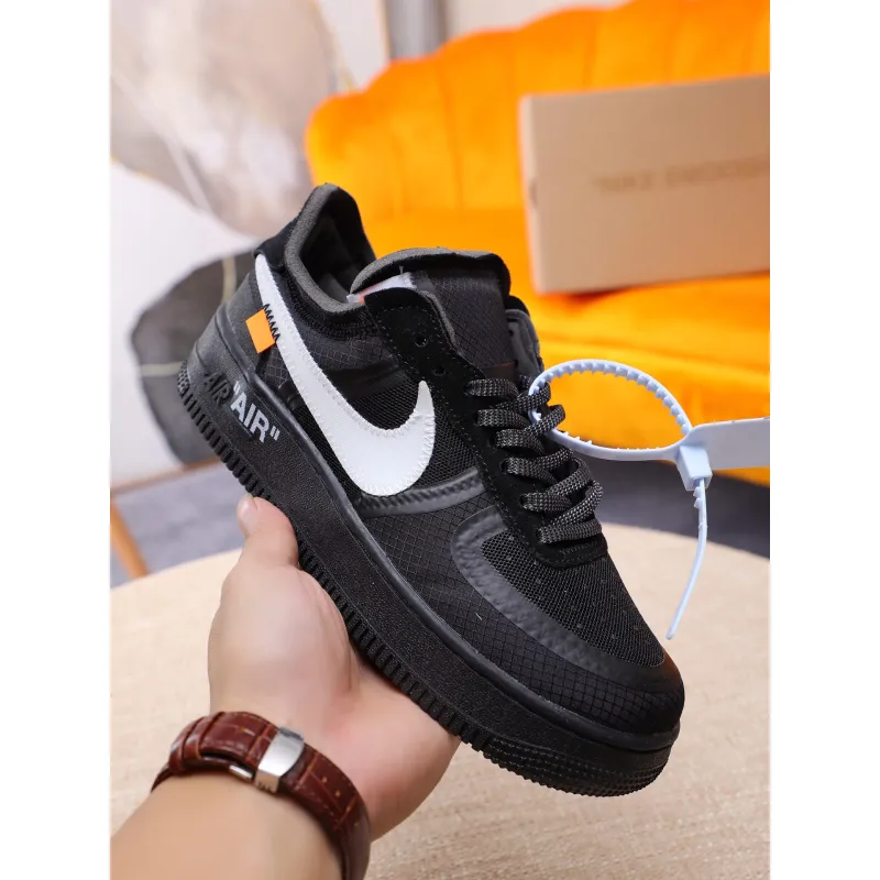 Nike x OFF-WHITE Air Force 1 shoes High Quality Black #999928119