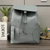 Loewe Puzzle Backpack In Light Gray Pebbled Leather With Signature Design #A50978