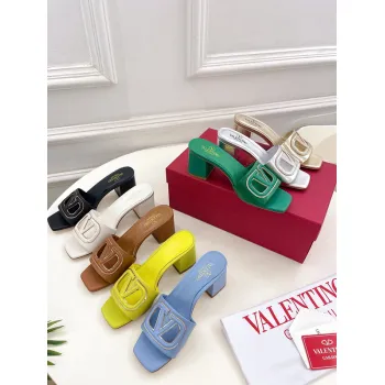 valentino Shoes for valentino Slippers for women Yellow/Green/Black/White/Brown #A47895