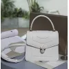 Bvlgari Serpenti Forever Top Handle Bag In White Leather Timeless Elegance #A51667